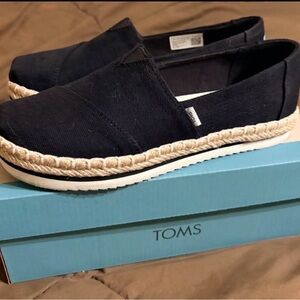 Womens Toms Alpargata Platform Rope sz 7